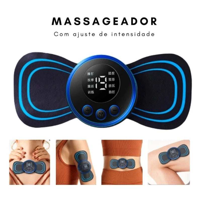 Mini massageador elétrico portátil para alívio da dor muscular cervical