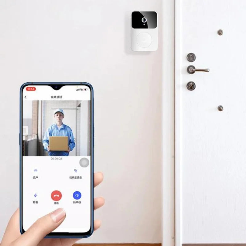 Campainha inteligente sem fio  para casa com câmera de vídeo