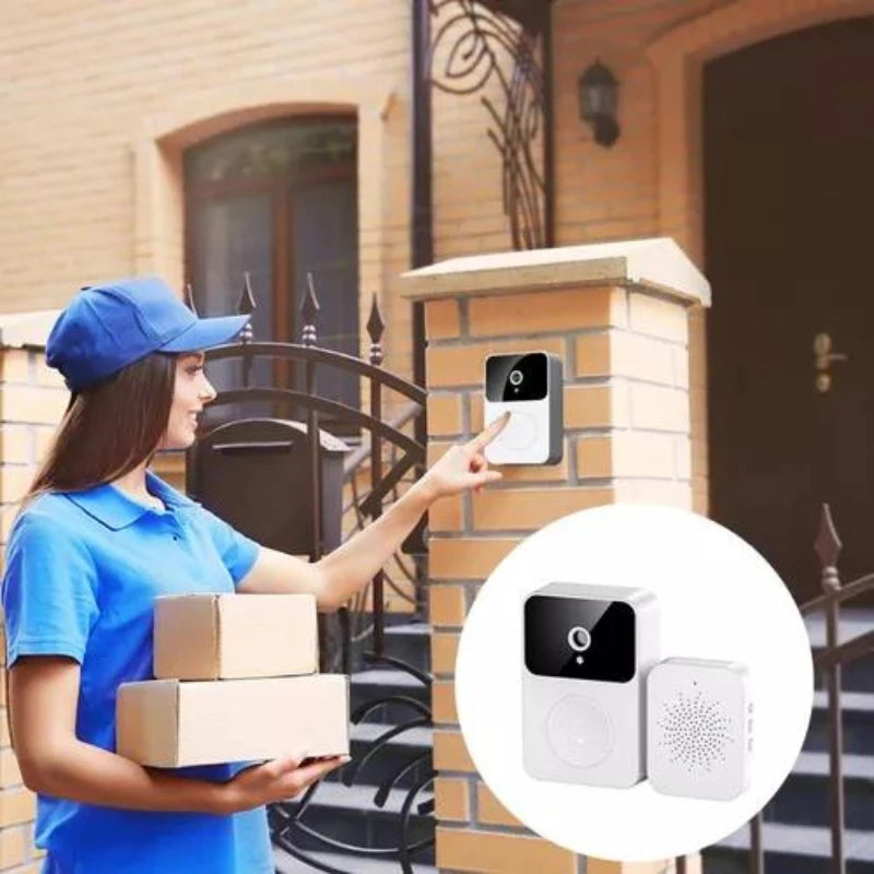 Campainha inteligente sem fio  para casa com câmera de vídeo