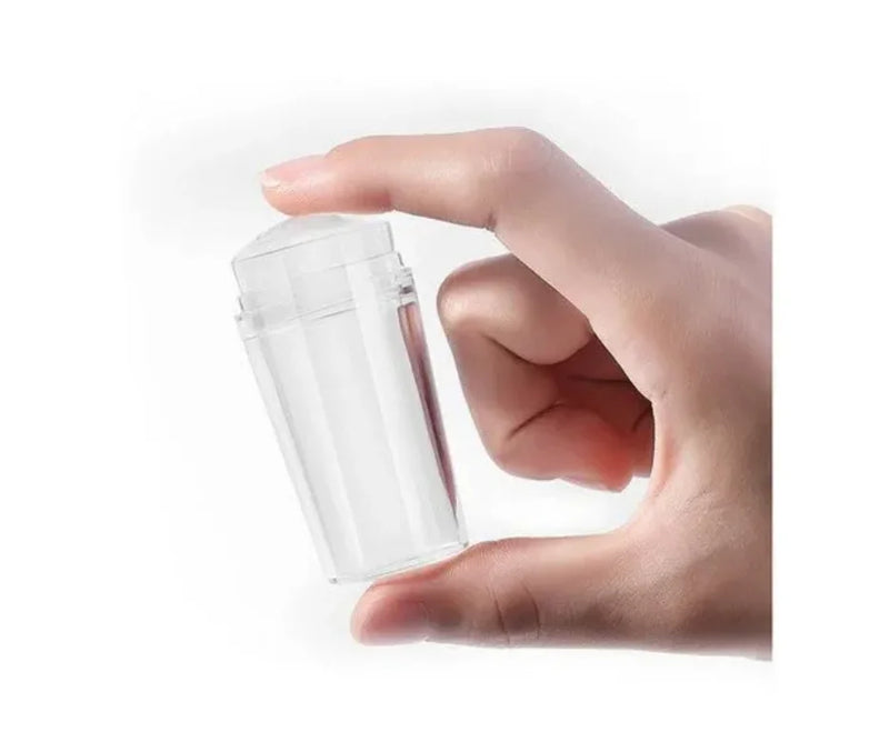 Carimbo de unha francês de silicone transparente