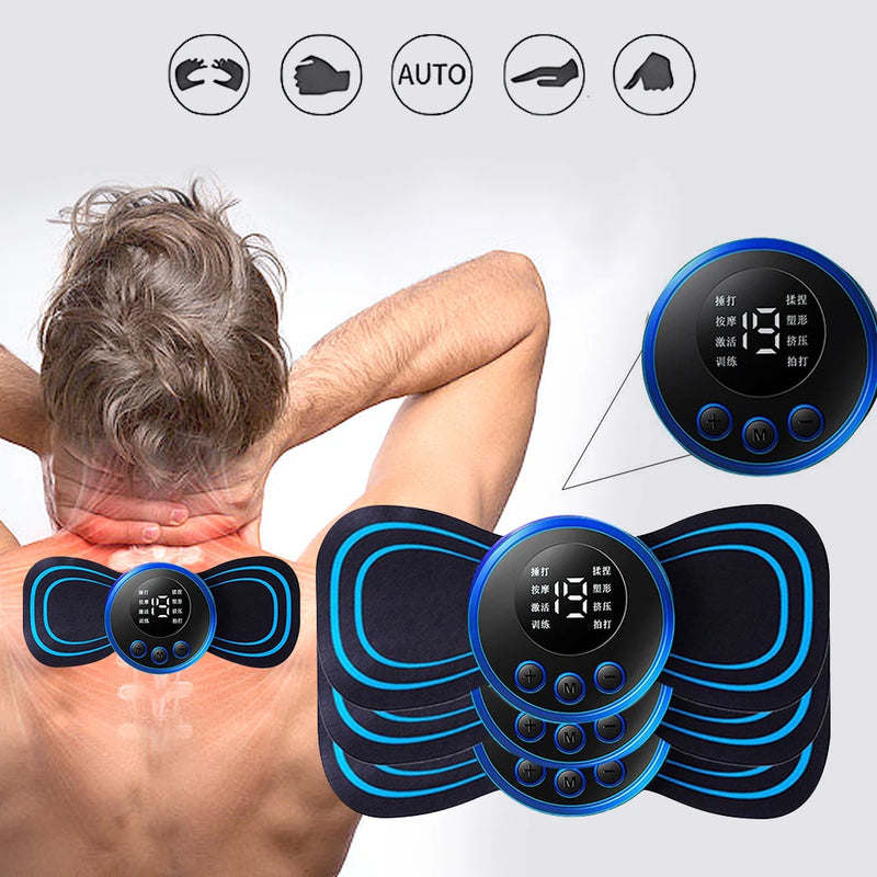 Mini massageador elétrico portátil para alívio da dor muscular cervical