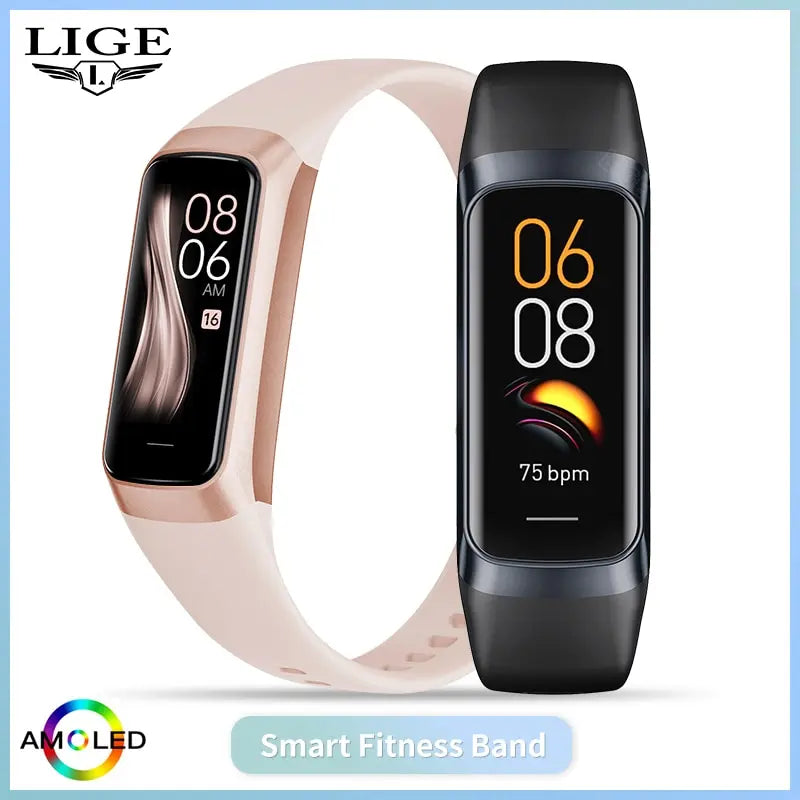Smart Band para Mulheres com Frequência Cardíaca a Prova D'Água e Rastreador de Fitness