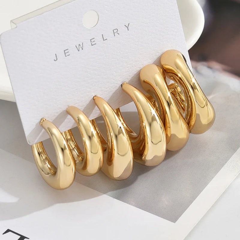 6Pcs Classico brincos Conjunto para Mulheres