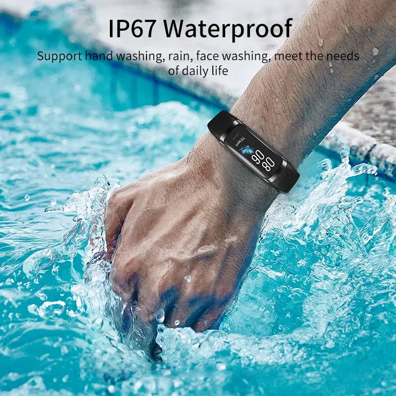 Smart Band para Mulheres com Frequência Cardíaca a Prova D'Água e Rastreador de Fitness