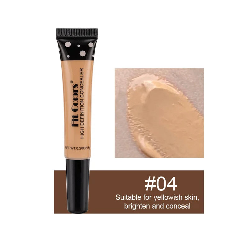 Corretivo tamanho 8 com base líquida hidratante corretiva flexível para cobrir olheiras e manchas de acne.