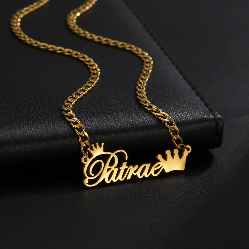 Colares com nome personalizado Aço inoxidável personalizado