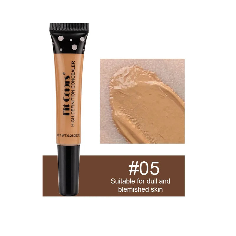Corretivo tamanho 8 com base líquida hidratante corretiva flexível para cobrir olheiras e manchas de acne.