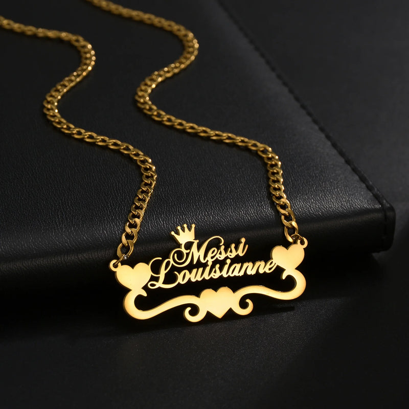 Colares com nome personalizado Aço inoxidável personalizado
