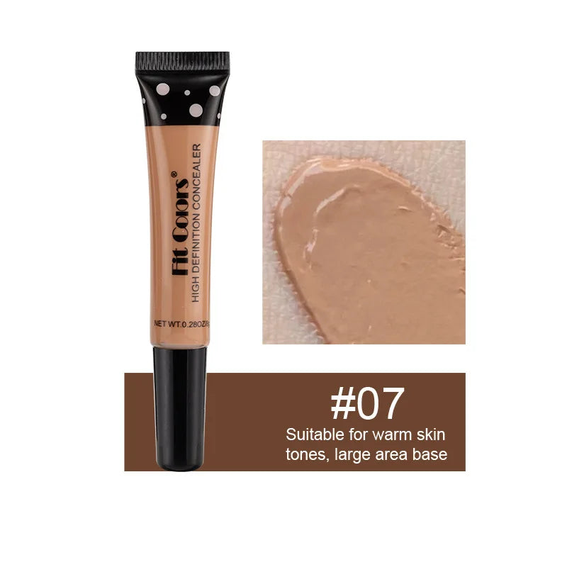 Corretivo tamanho 8 com base líquida hidratante corretiva flexível para cobrir olheiras e manchas de acne.