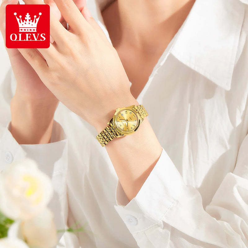 Relógio de quartzo de luxo para mulheres