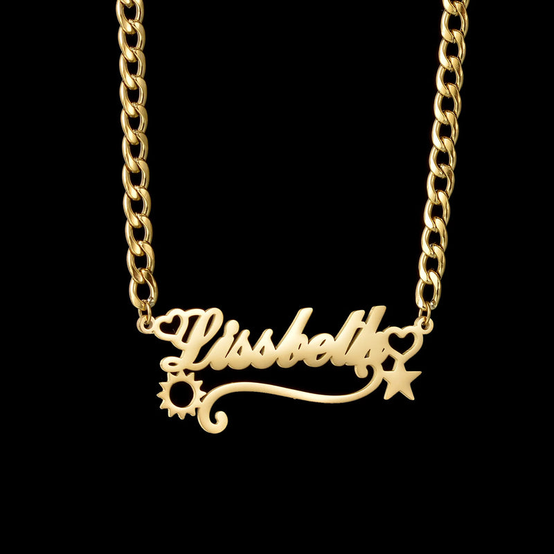 Colares com nome personalizado Aço inoxidável personalizado