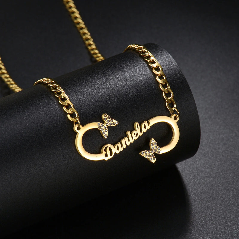 Colares com nome personalizado Aço inoxidável personalizado