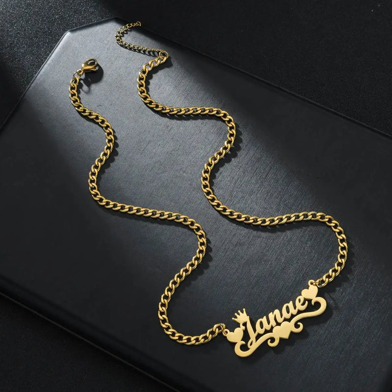 Colares com nome personalizado Aço inoxidável personalizado