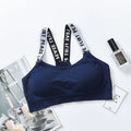 Sutiã com letras coloridas, lingerie para mulheres