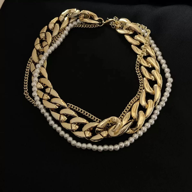 Colar elegante com pérola para Mulheres