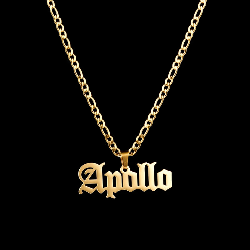 Corrente  Personalizado 1-2 Nomes Colar de Aço