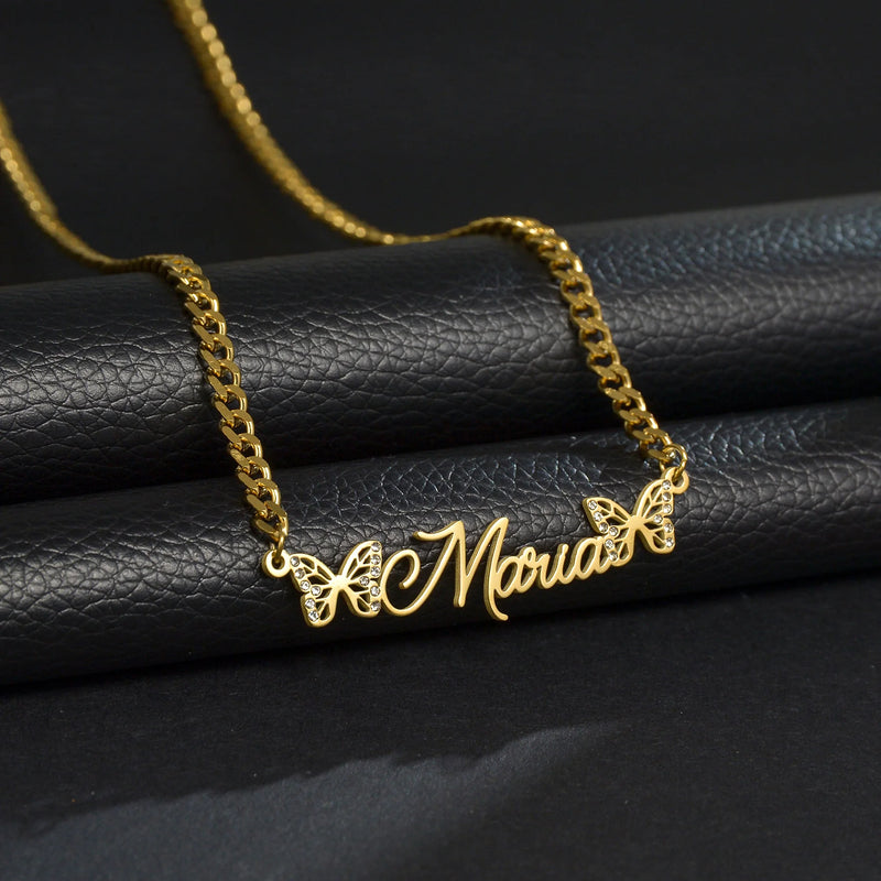 Colares com nome personalizado Aço inoxidável personalizado