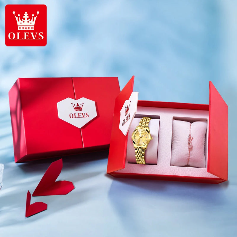 Relógio de quartzo de luxo para mulheres
