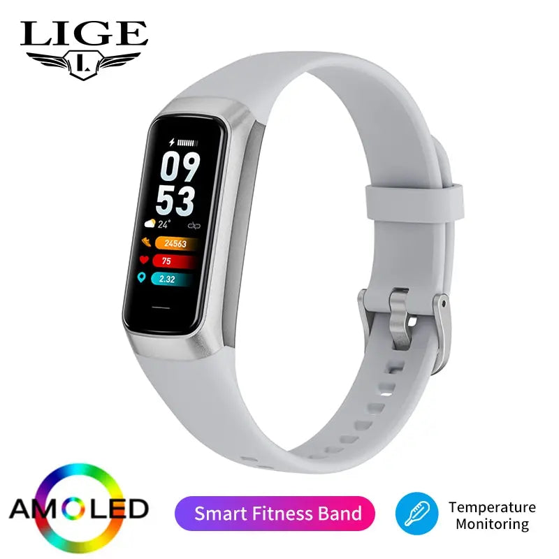 Smart Band para Mulheres com Frequência Cardíaca a Prova D'Água e Rastreador de Fitness