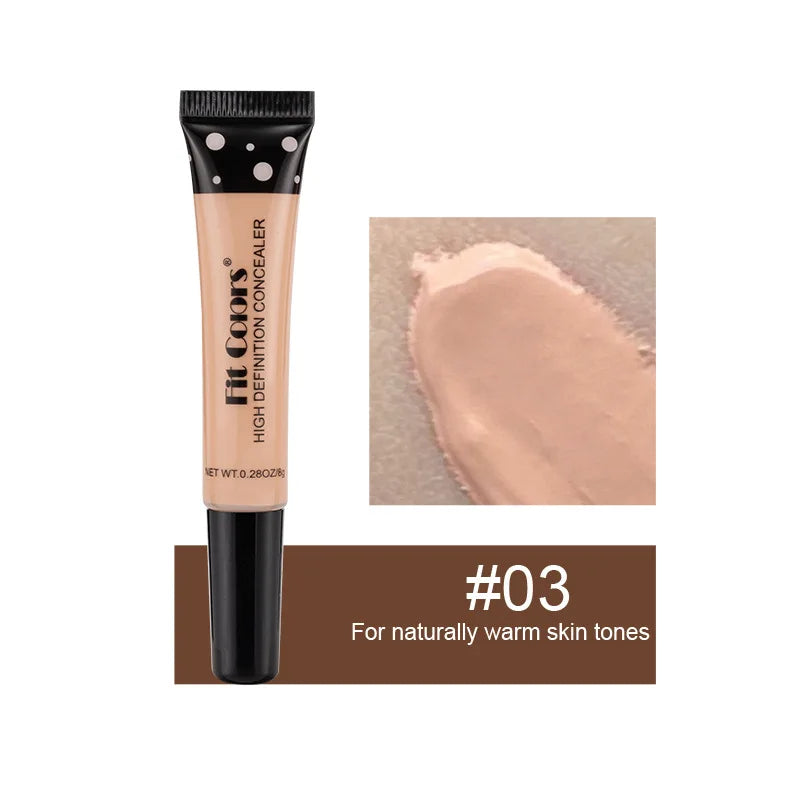 Corretivo tamanho 8 com base líquida hidratante corretiva flexível para cobrir olheiras e manchas de acne.