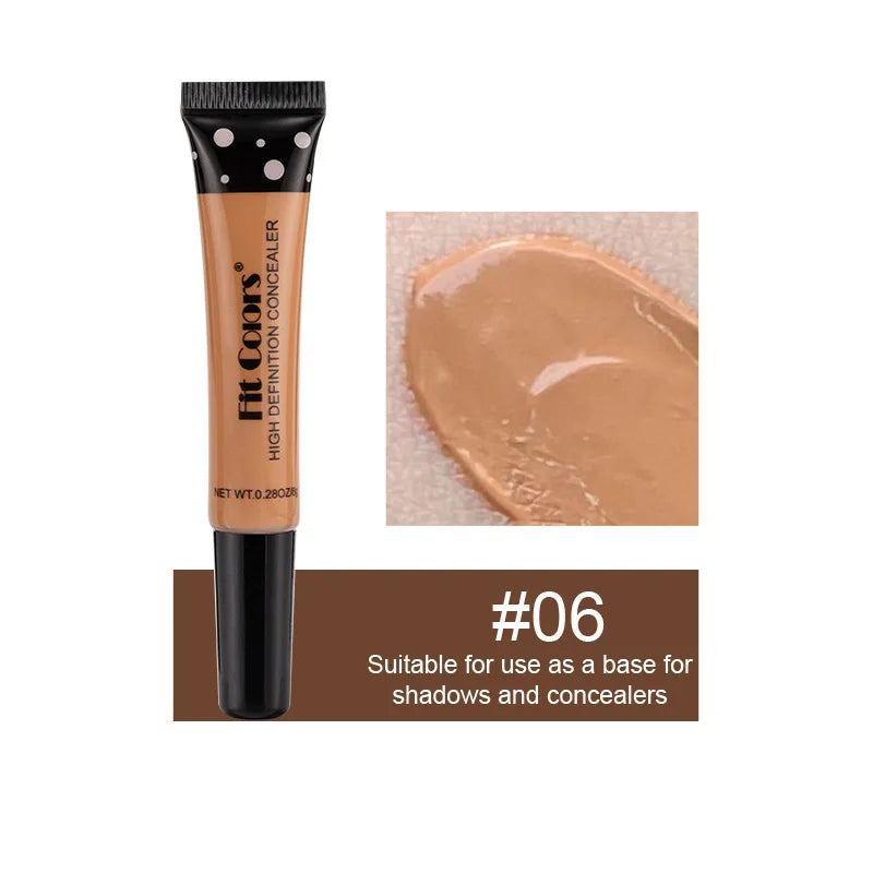 Corretivo tamanho 8 com base líquida hidratante corretiva flexível para cobrir olheiras e manchas de acne.
