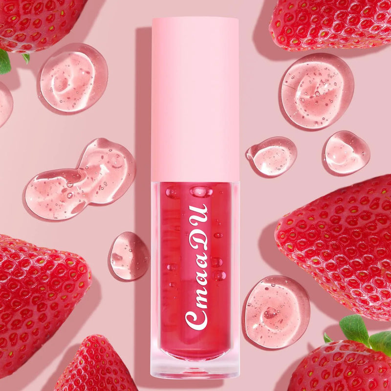 Conjunto de 6 gloss labiais que mudam de cor, hidratante com aroma frutado.