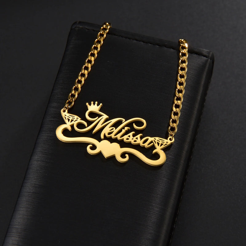 Colares com nome personalizado Aço inoxidável personalizado