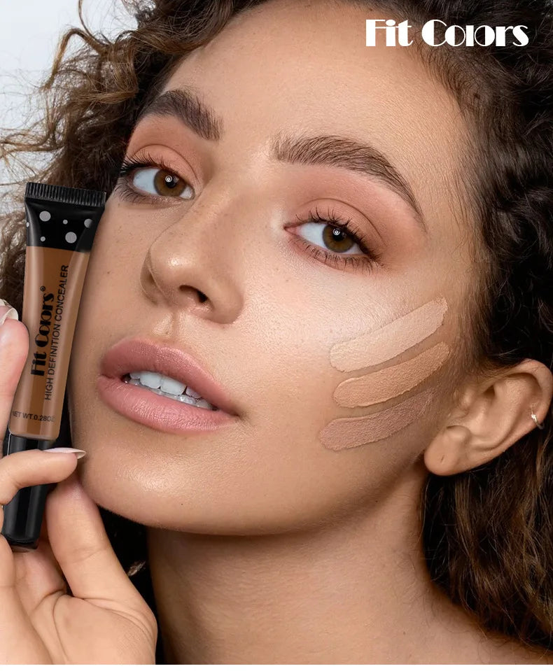 Corretivo tamanho 8 com base líquida hidratante corretiva flexível para cobrir olheiras e manchas de acne.