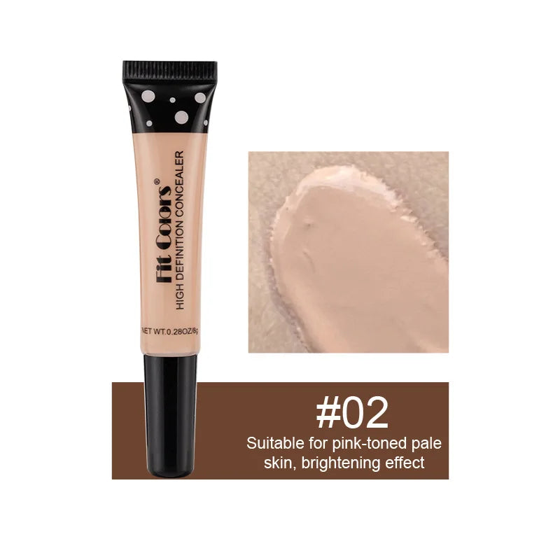 Corretivo tamanho 8 com base líquida hidratante corretiva flexível para cobrir olheiras e manchas de acne.