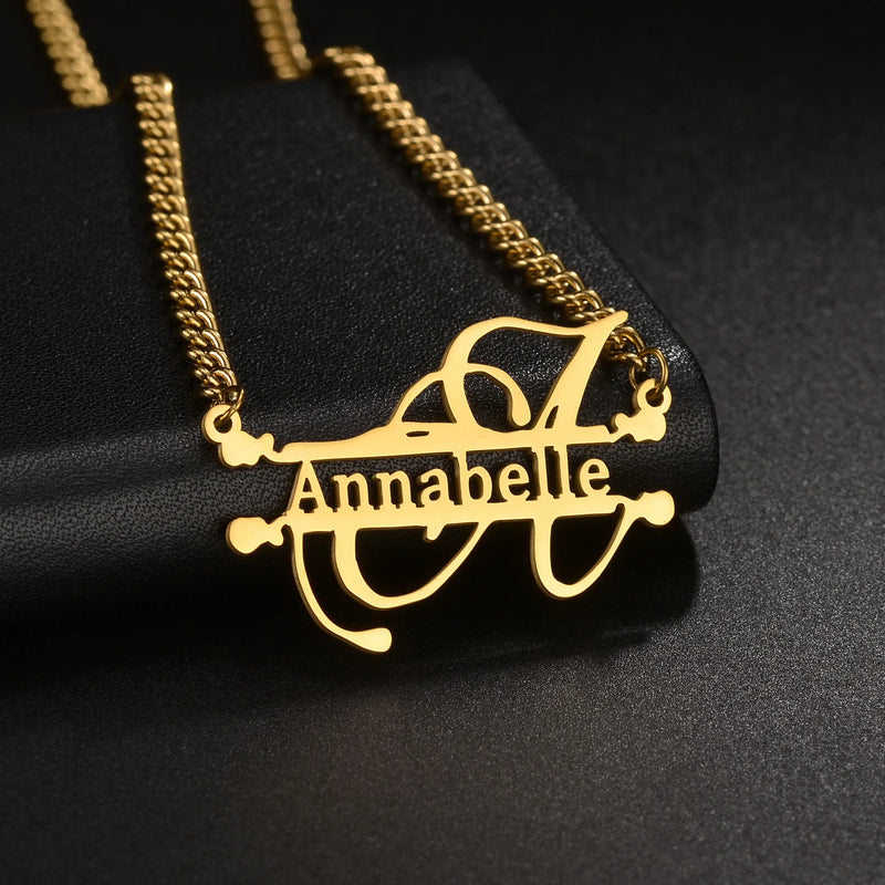 Colares com nome personalizado Aço inoxidável personalizado