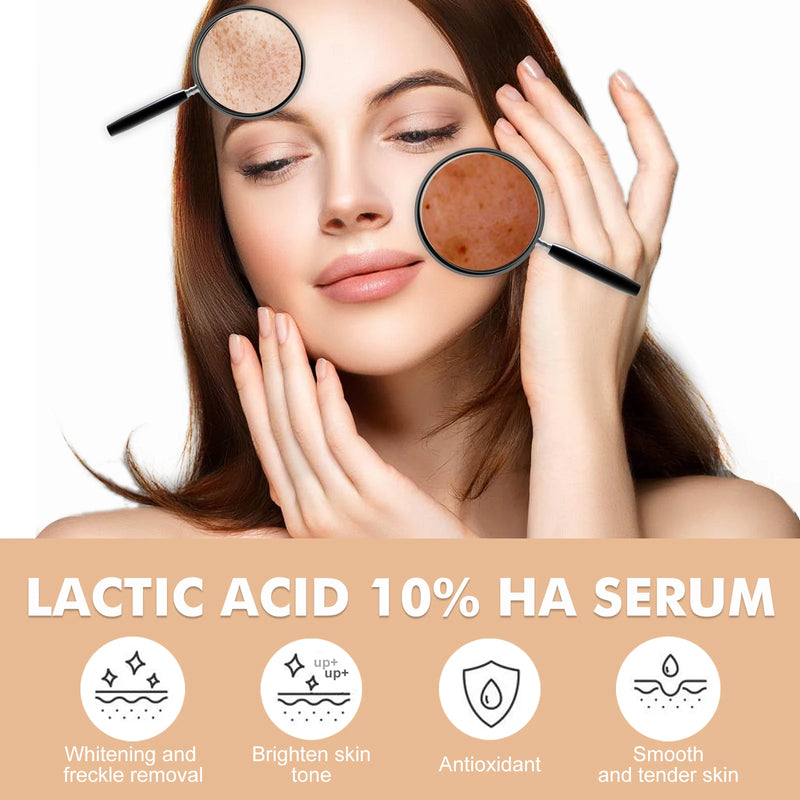 Sérum de remoção de poros grandes com ácido láctico, redução rápida dos poros.