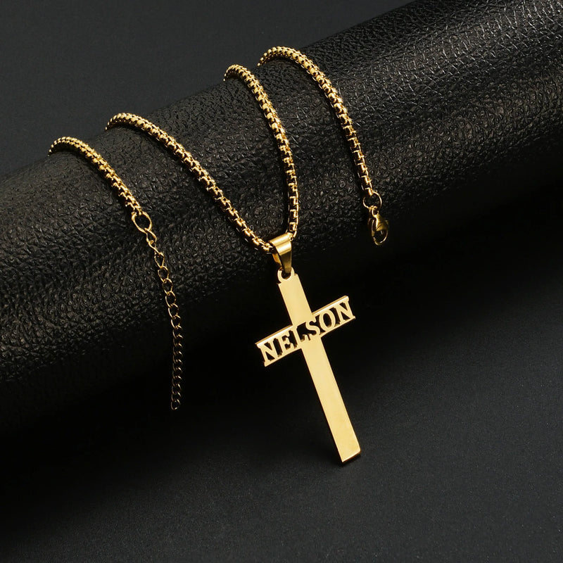Corrente  Personalizado 1-2 Nomes Colar de Aço