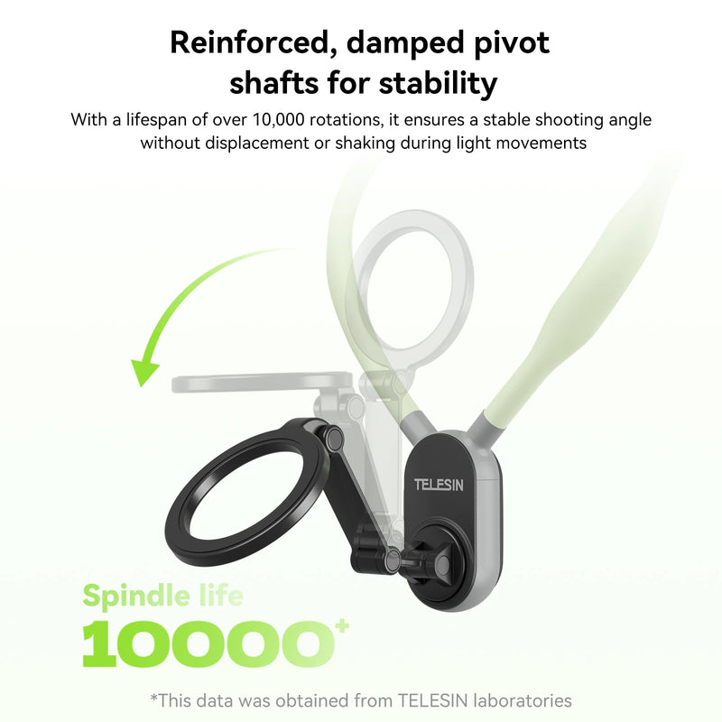 TELESIN Suporte magnético de silicone para pescoço para iPhone, SAMSUNG, HUAWEI, XIAOMI
