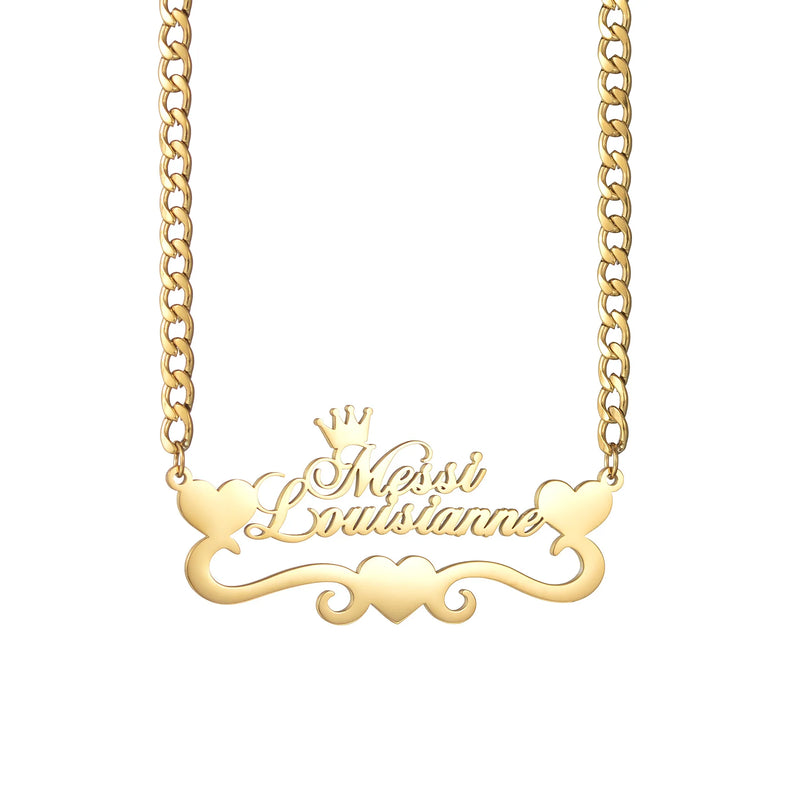 Colares com nome personalizado Aço inoxidável personalizado