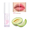 Conjunto de 6 gloss labiais que mudam de cor, hidratante com aroma frutado.