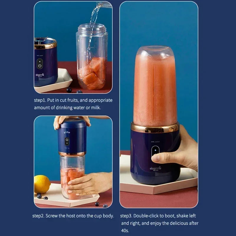 Liquidificador elétrico portátil para uso doméstico Multi-funções 6 lâminas