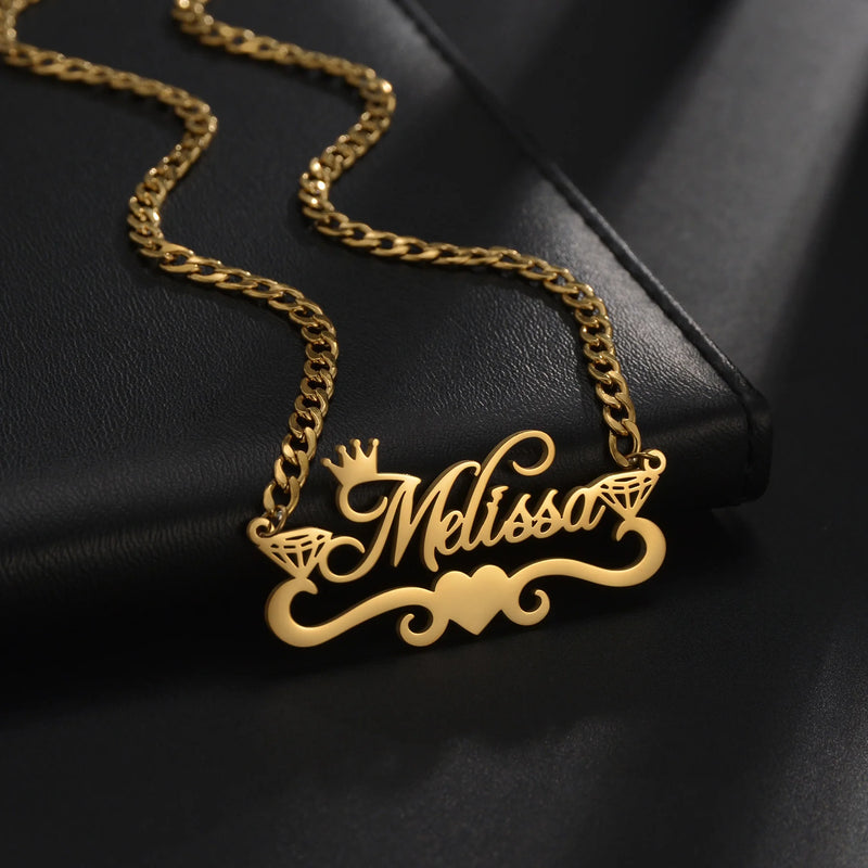 Colares com nome personalizado Aço inoxidável personalizado