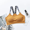 Sutiã com letras coloridas, lingerie para mulheres