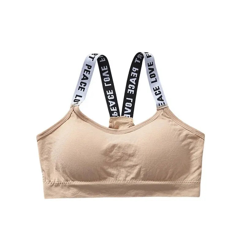 Sutiã com letras coloridas, lingerie para mulheres