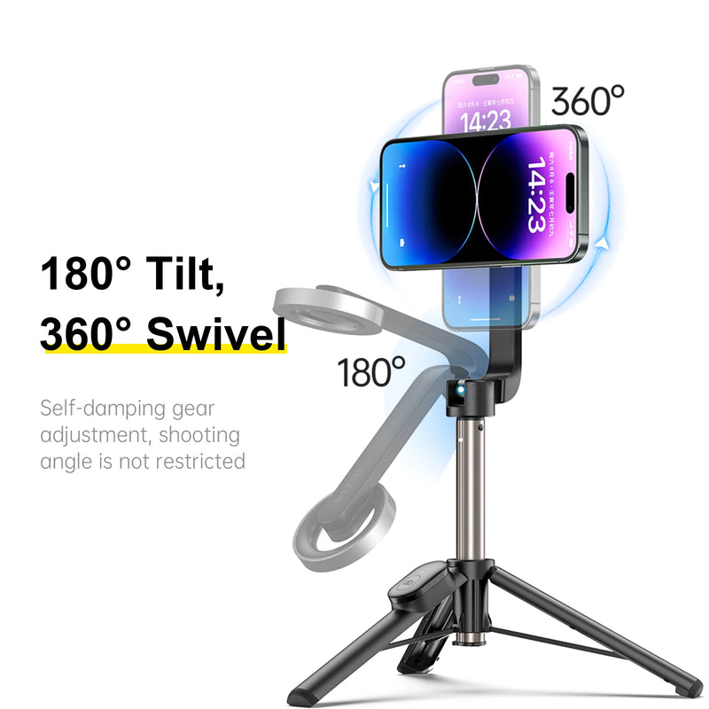 TELESIN  Tripé magnético para selfies com controle remoto para celular para iPhone, HUAWEI XIAOMI SAMSUNG