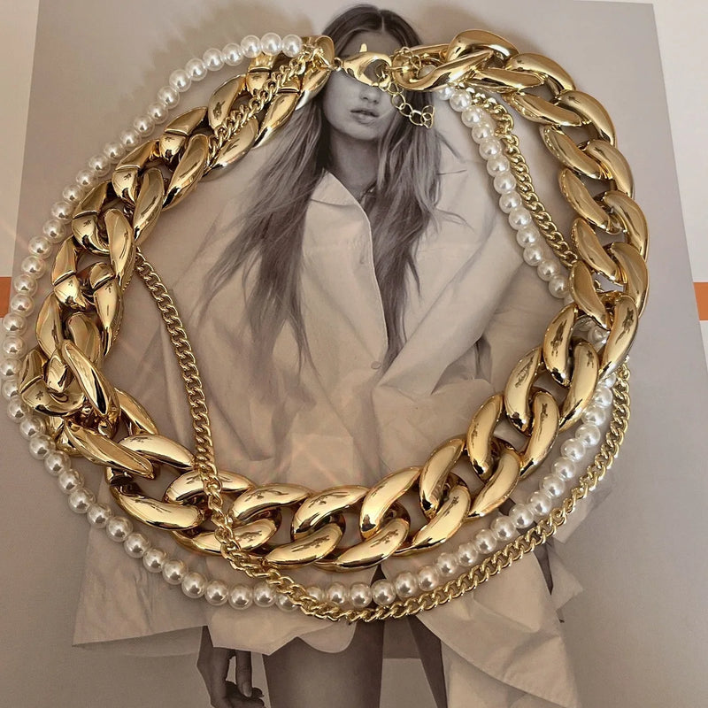 Colar elegante com pérola para Mulheres